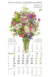 2022 m. Sieninis kalendorius " Lietuvos laukų ir pievų gėlių puokštės"